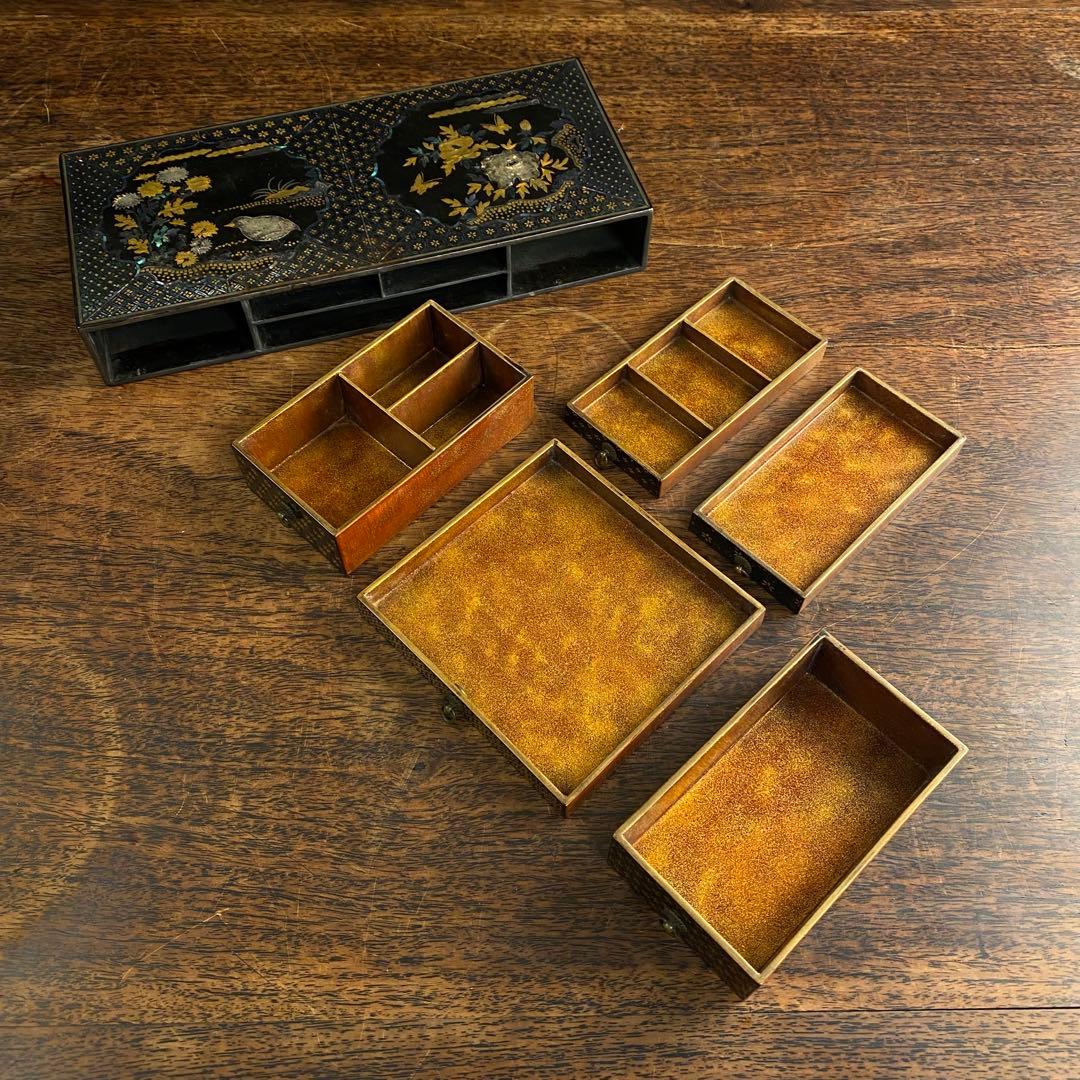 螺鈿箱　螺鈿細工