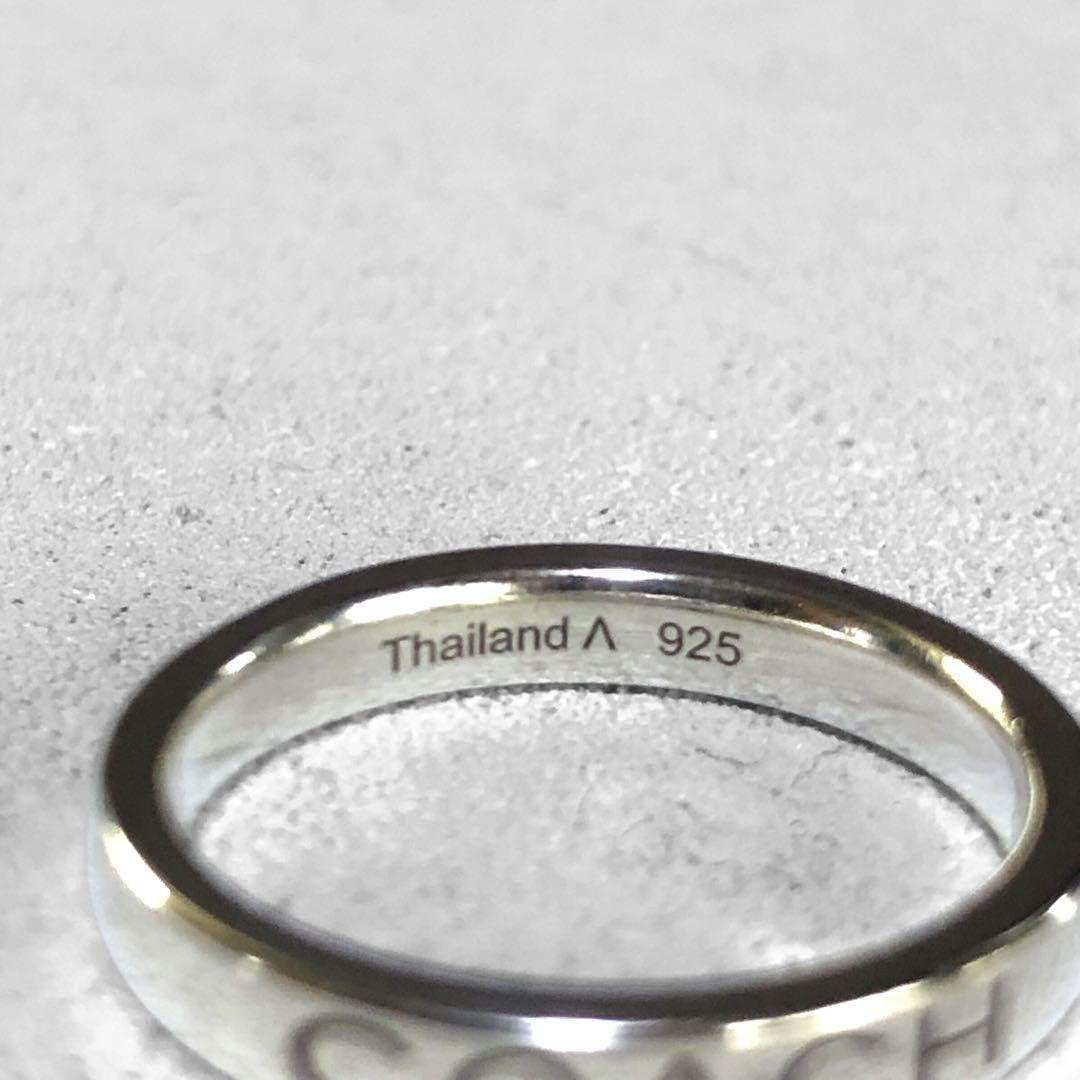 【超美品】COACH コーチ SV925 3連リング 指輪 約11号