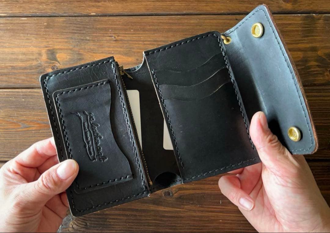 【トラッカーウォレット 3つ折り/ヌメ革】