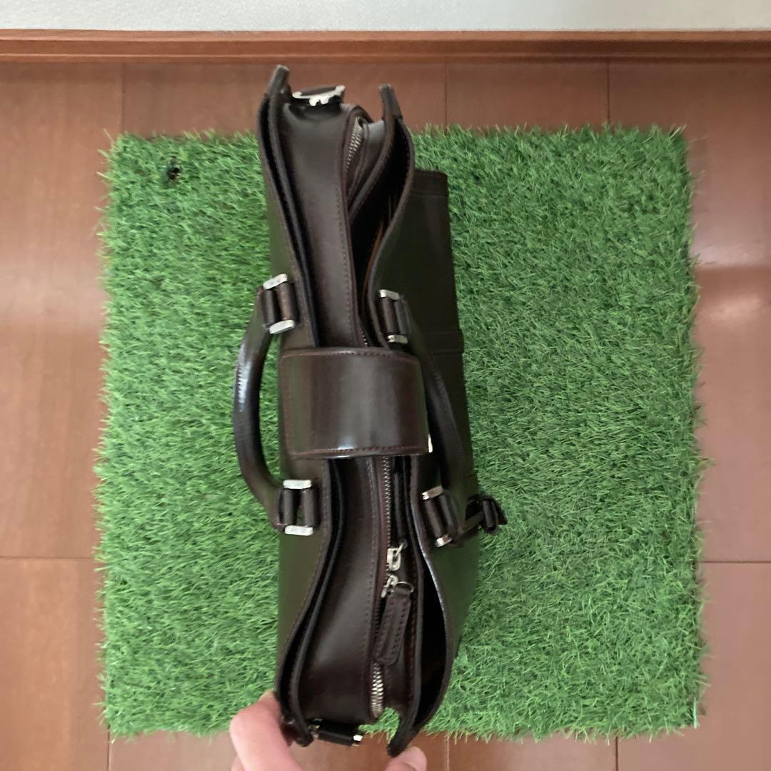 万双　ビジネスバッグ　ブライドル　シングル天ファスナー