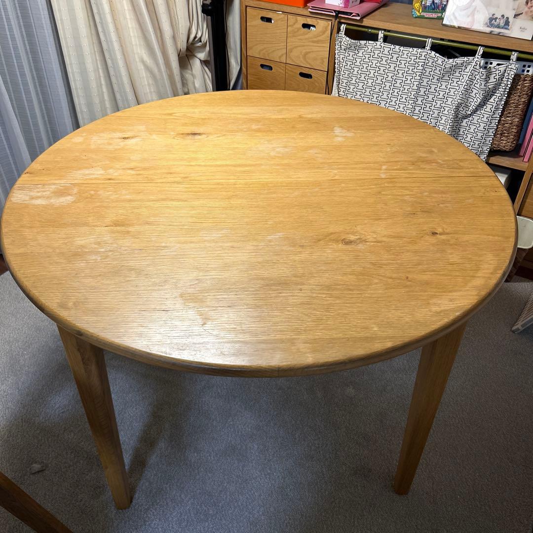 伸長式ダイニングテーブル 伸長 伸縮 木製 オーク 無垢材 北欧 ヴィンテージ