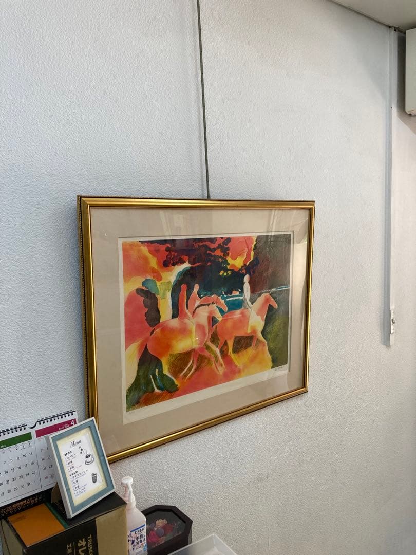 ギヤマン「馬にのる人」リトグラフ