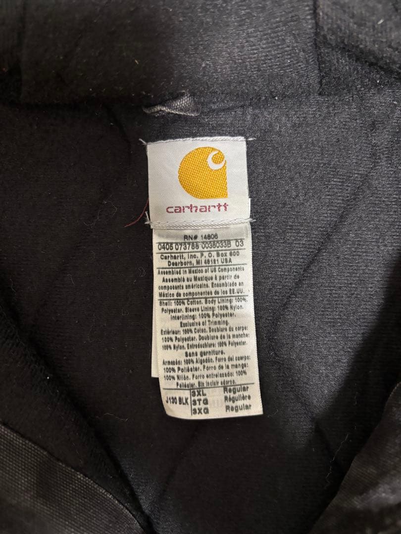 Carhartt アクティブジャケット3XL黒