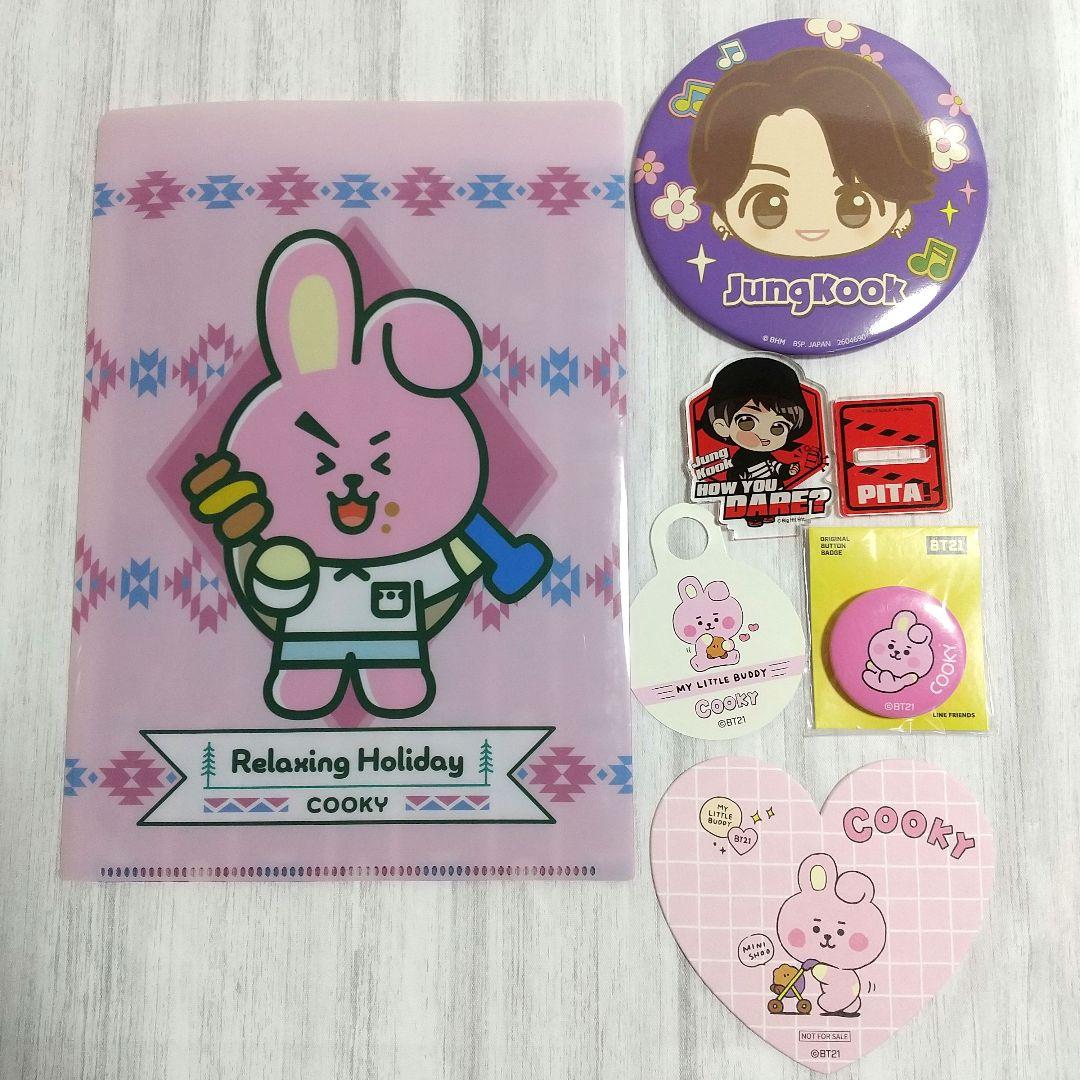 BTS ジョングク クッキー クリアファイル 缶バッジ アクスタ まとめ