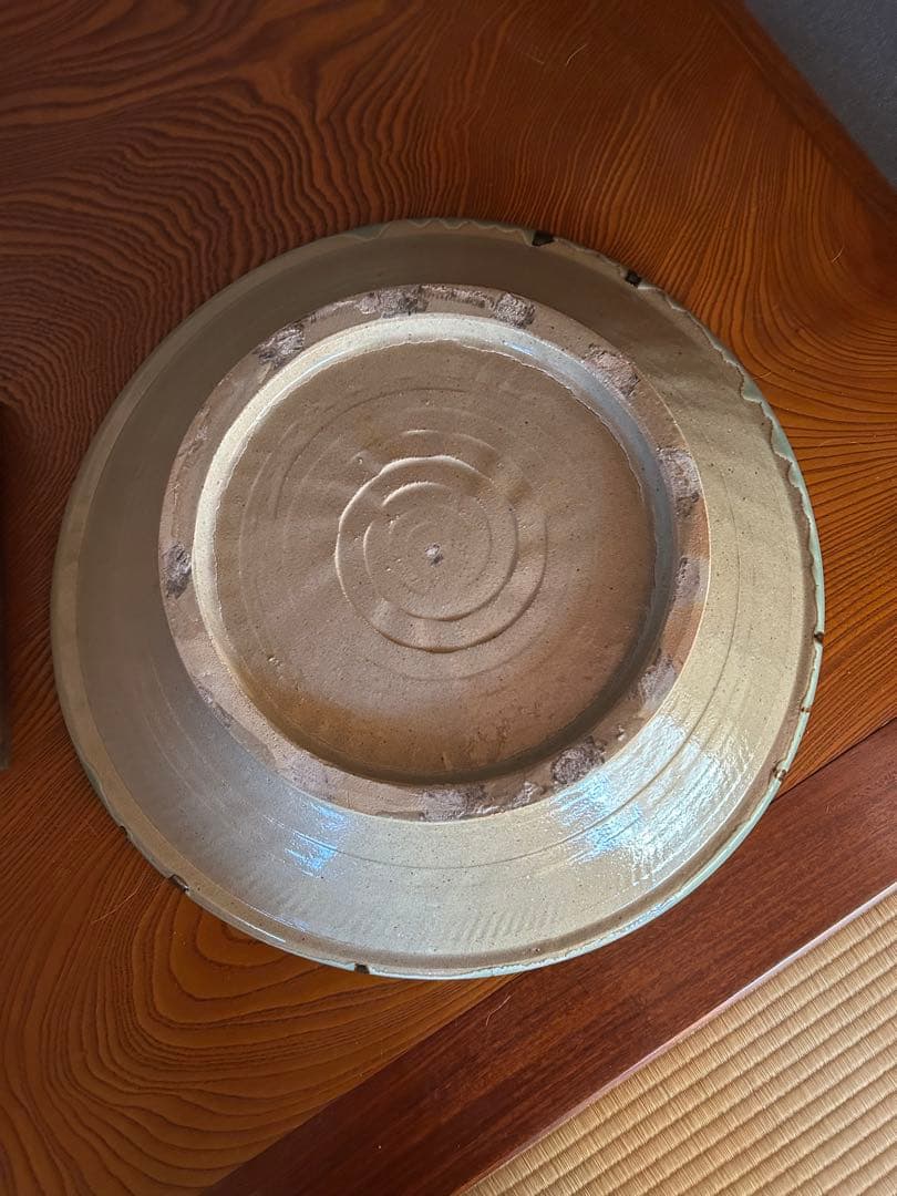 一点モノ‼️】最高級 青柿流皿 オブジェ 飾り皿 インテリア 和室 花模様 絵