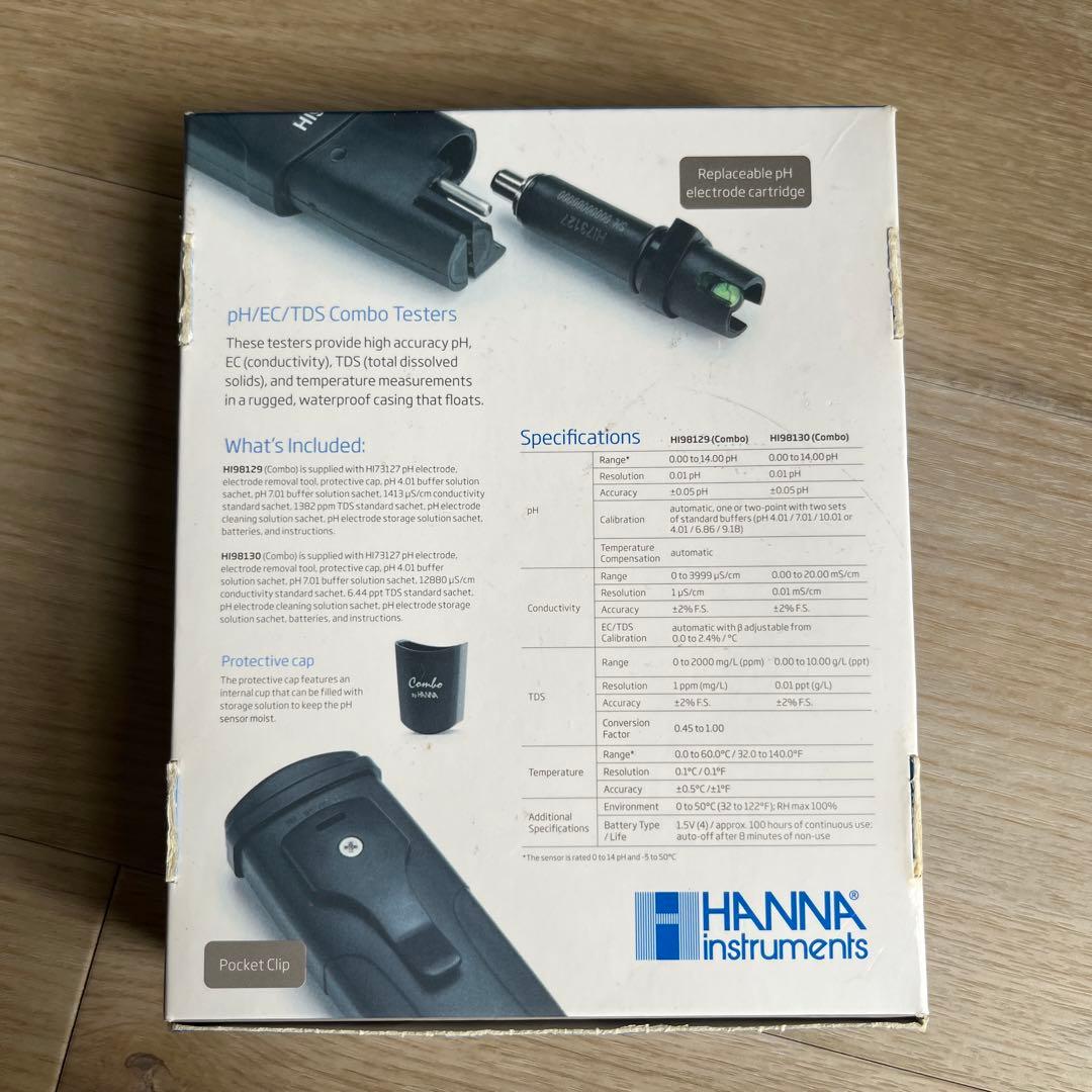 pH/EC/TDS/ HI 98129N HI 98130N（コンボ 1、2） Hanna HI98129 Combo