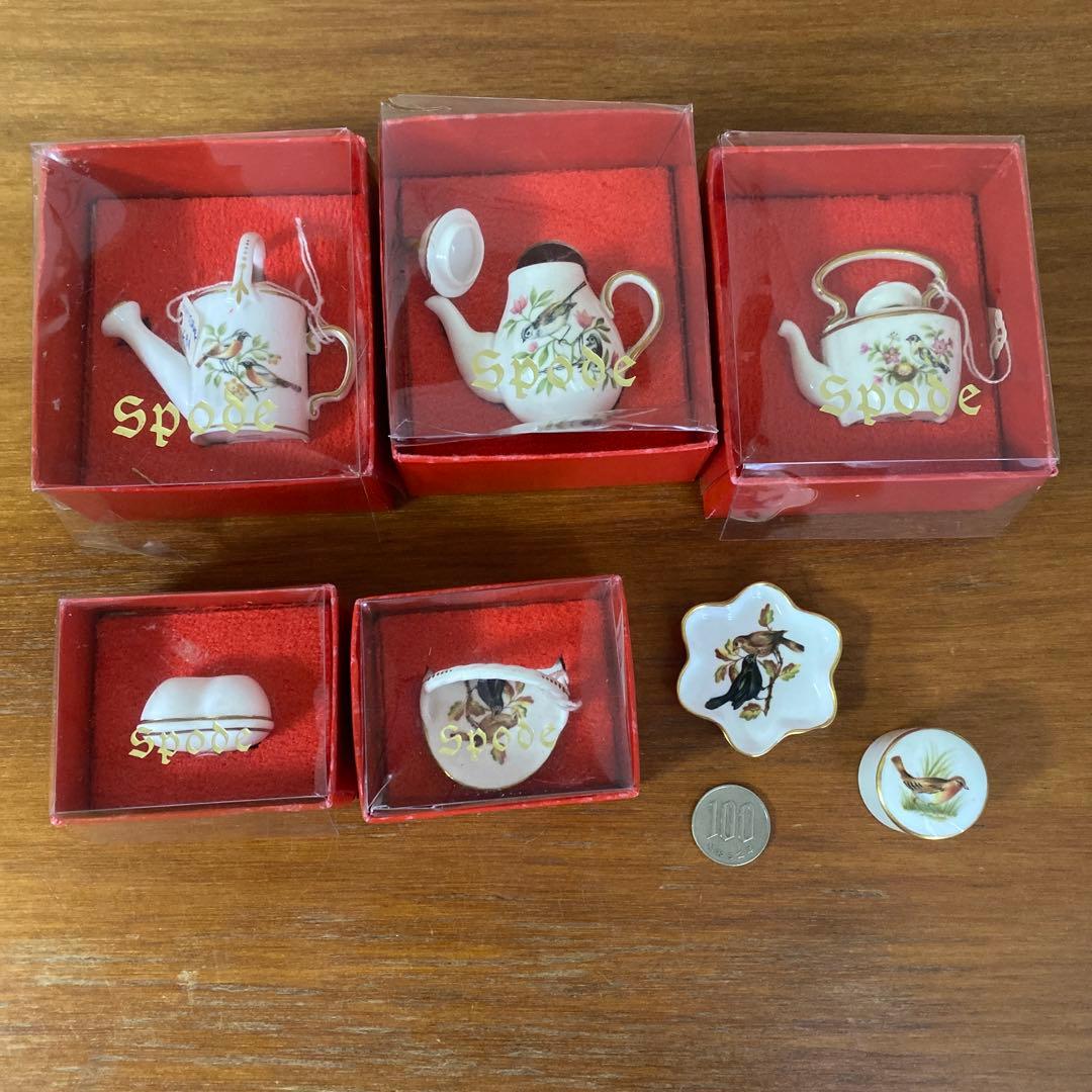 英国 スポード バード 野鳥 ミニチュア ロビン 6点セット 箱無し
