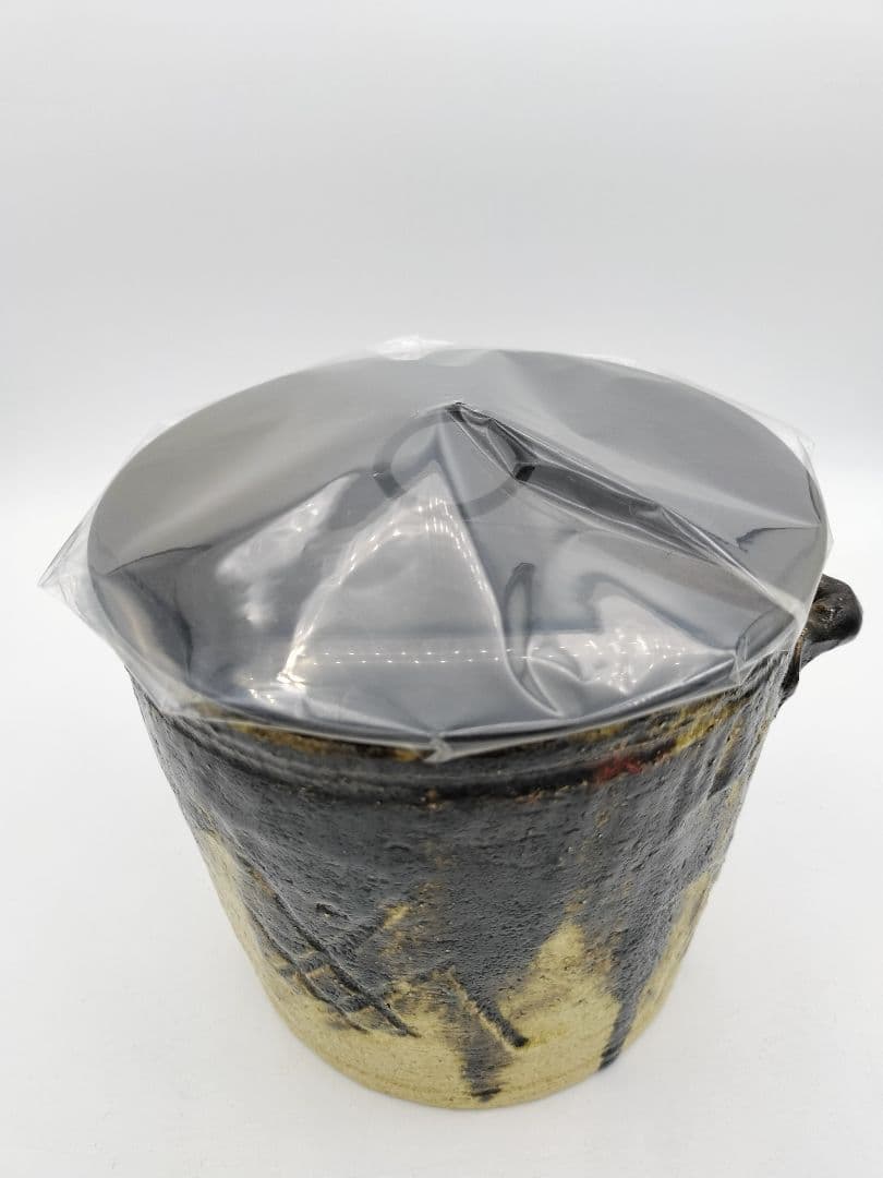 b385 【新品・未使用】水指 焼貫 川崎和楽 木箱 茶道具