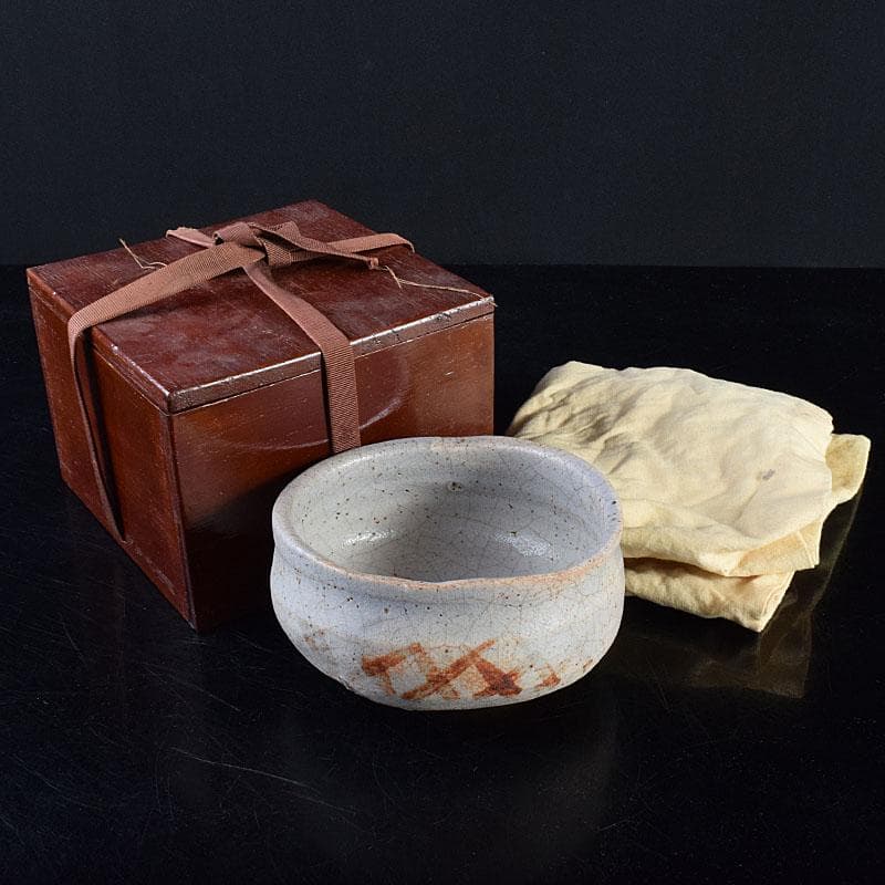 桃山時代 志野茶碗 美濃焼 元屋敷窯 陶祖十二代 加藤景秋極め箱 V