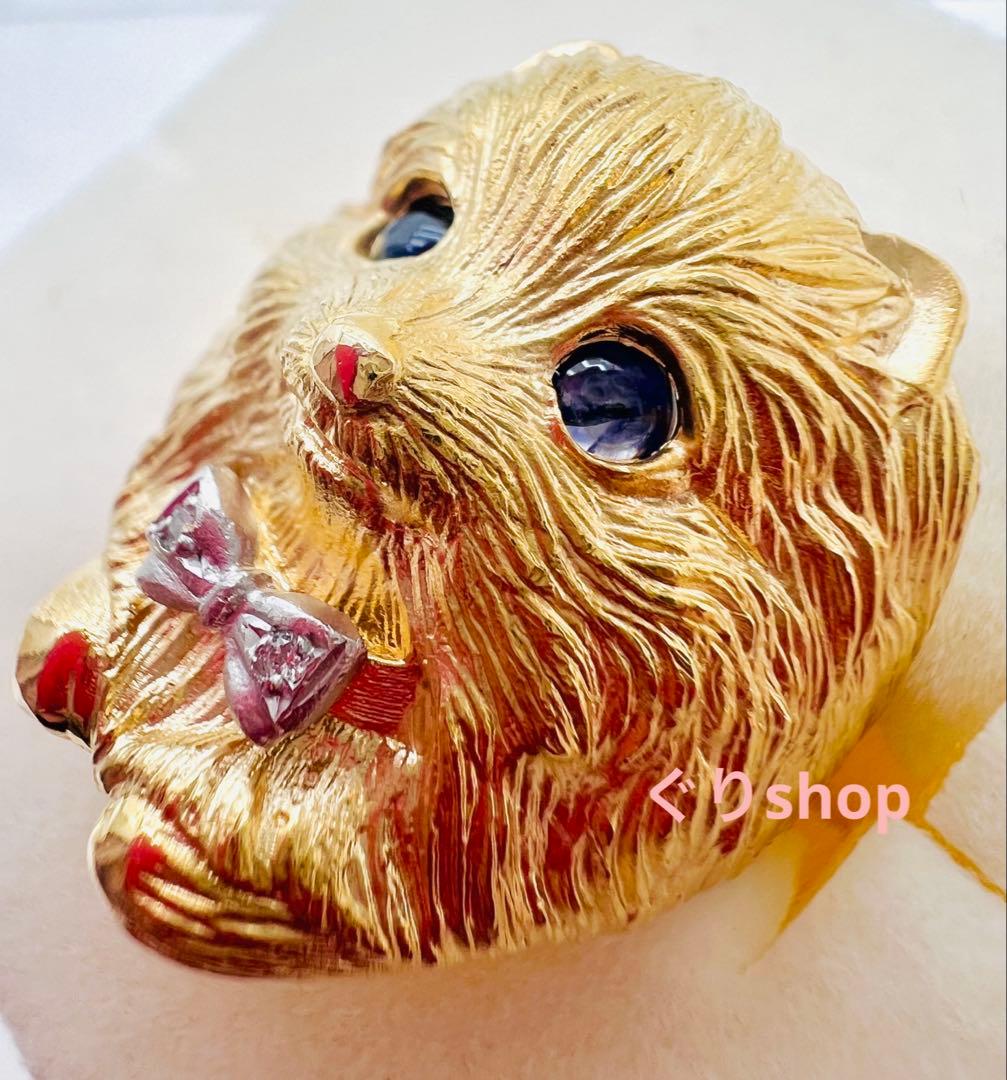 k18 犬 モチーフ リング