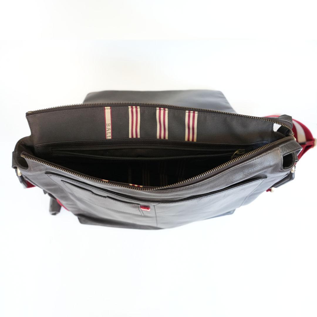 Bally バリー ショルダーバッグ レザー トローブ ビジネス 黒 メンズ
