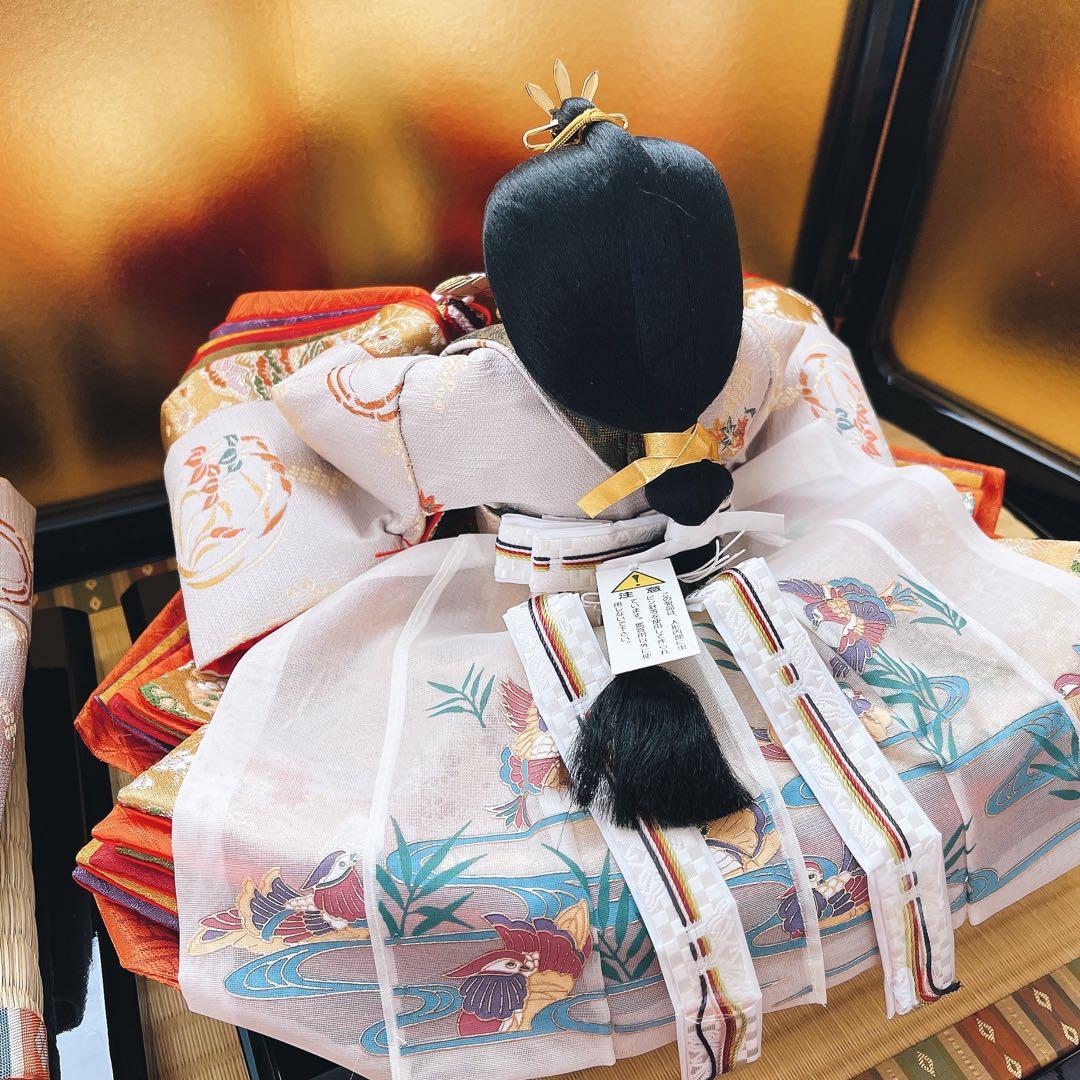 雛人形 親王飾りほぼ新品！吉兆雛 柴田家千代 花飾り 提灯付き