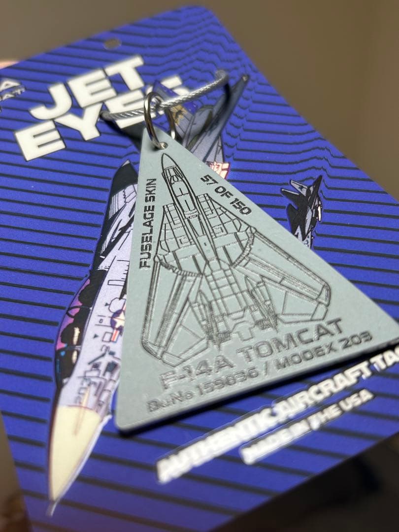 値下げしました F-14 戦闘機 フライトタグキーホルダー アメリカ海軍