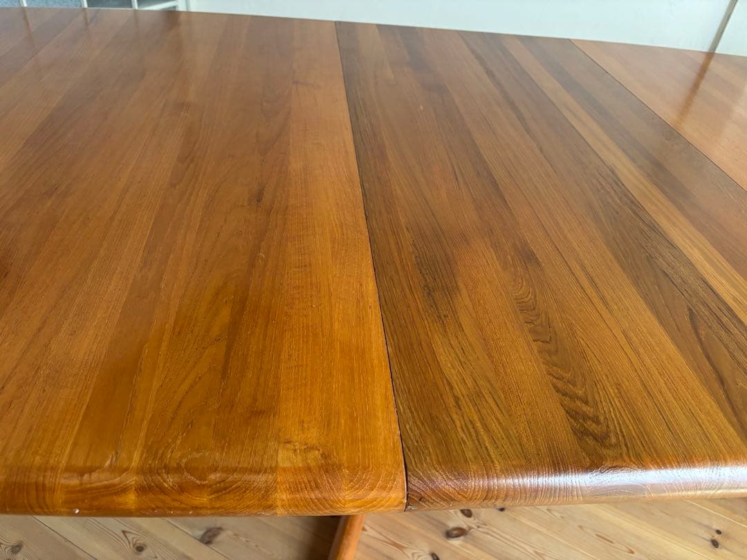 GUDME/北欧ヴィンテージ　チーク　オーバルエクステンションテーブル