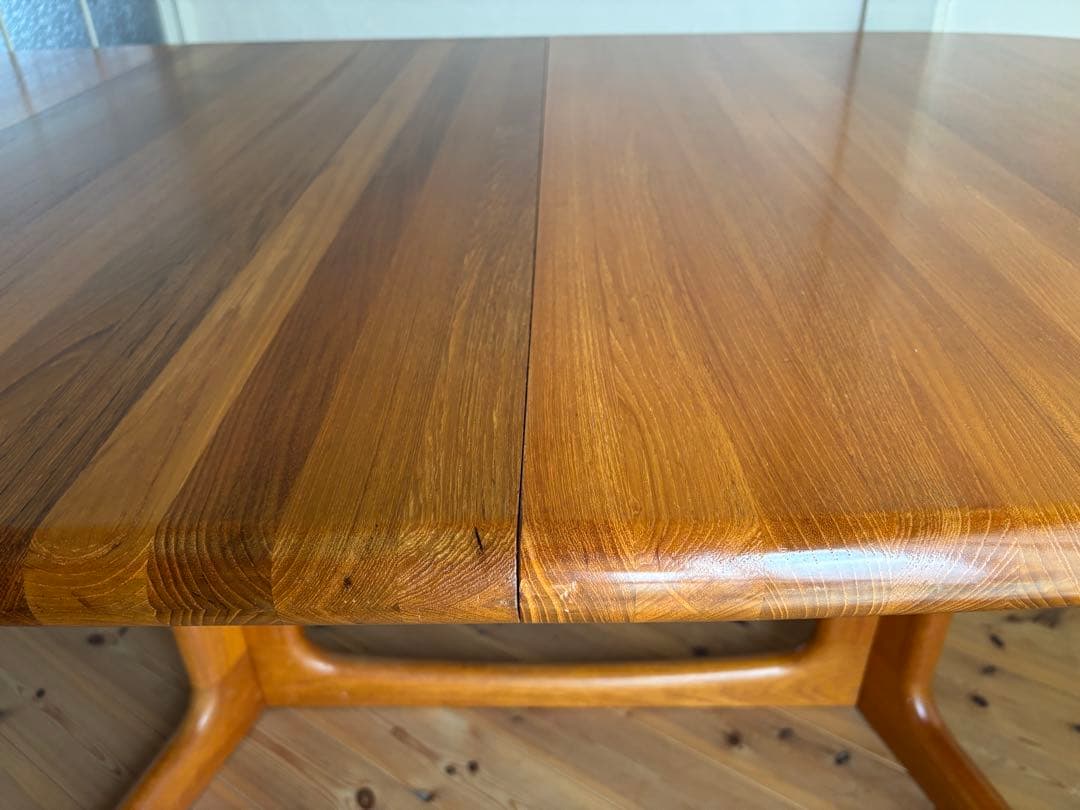 GUDME/北欧ヴィンテージ　チーク　オーバルエクステンションテーブル