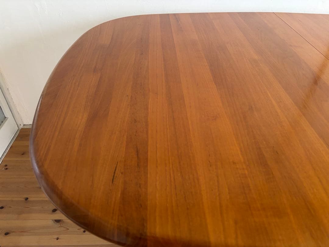 GUDME/北欧ヴィンテージ　チーク　オーバルエクステンションテーブル