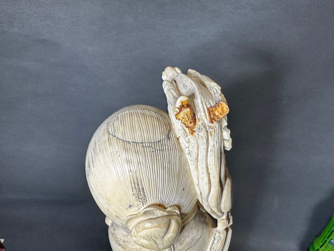 極上寿老人七福神仏教美術天然素材置物飾り物古美術品 細密細工