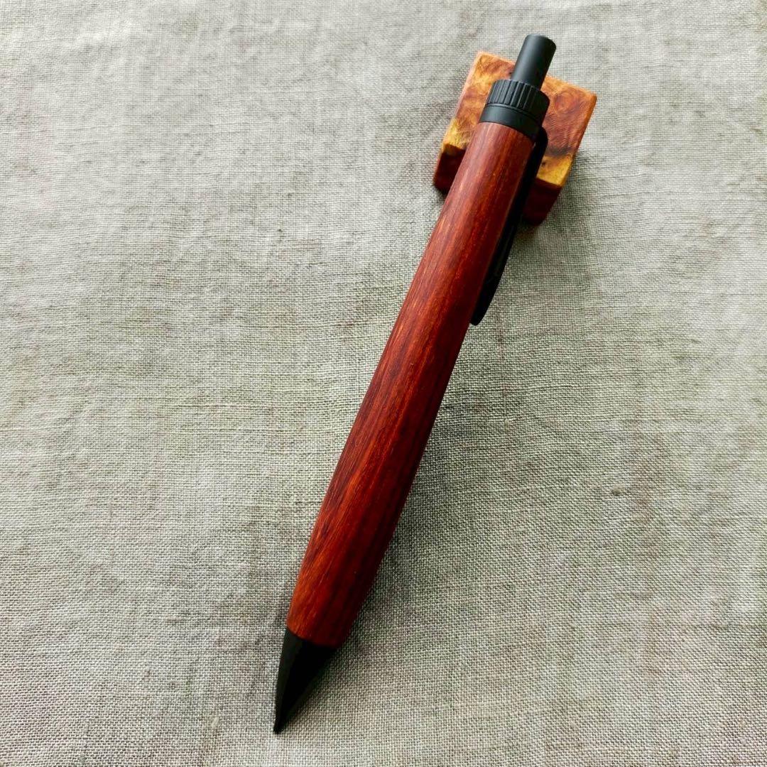 デザートアイアンウッド　ハンドメイド　木軸シャープペン　0.5mm　ブラック