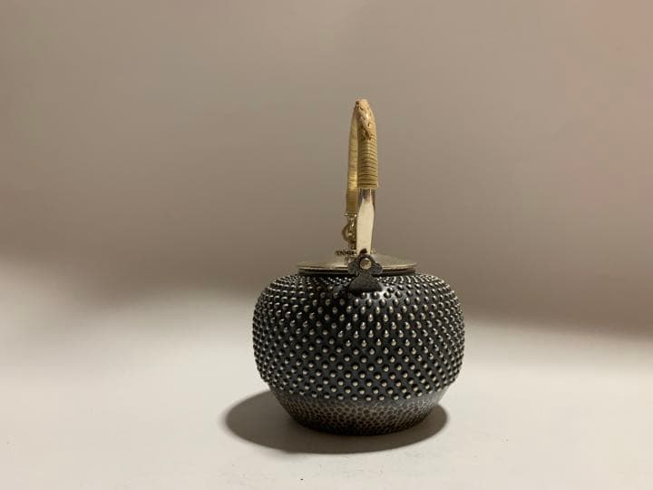 純銀製 霰打出 急須 銀瓶 煎茶道具