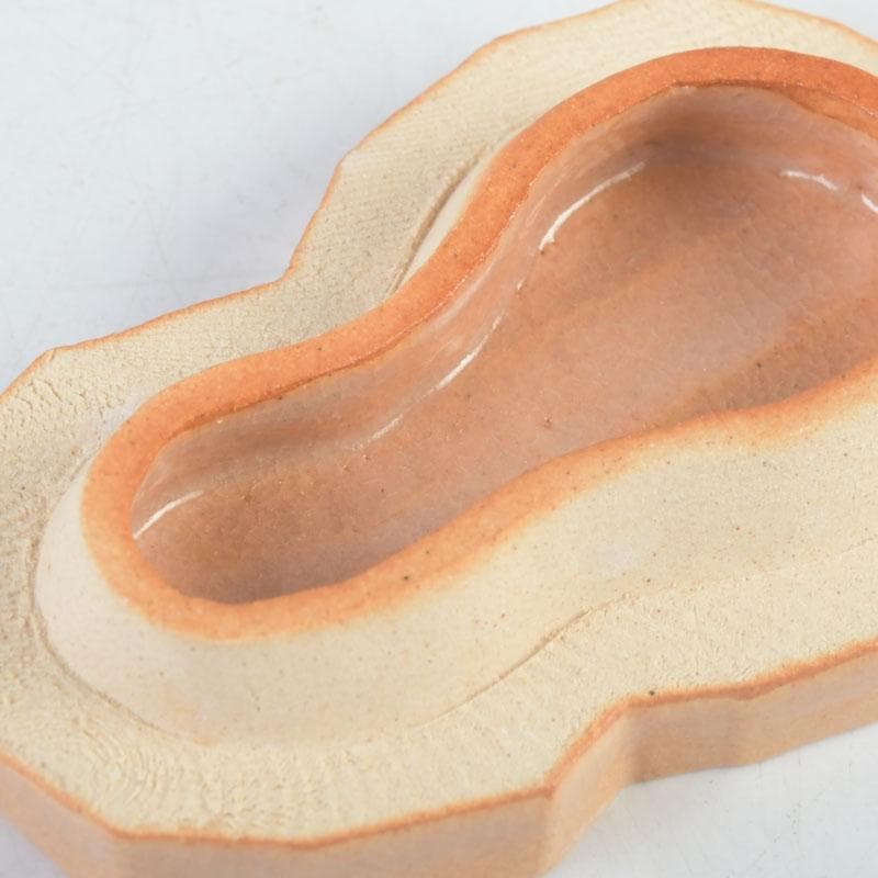 茶道具　萩焼　泥華窯造　坂田泥華　花香合　共箱　V　9729