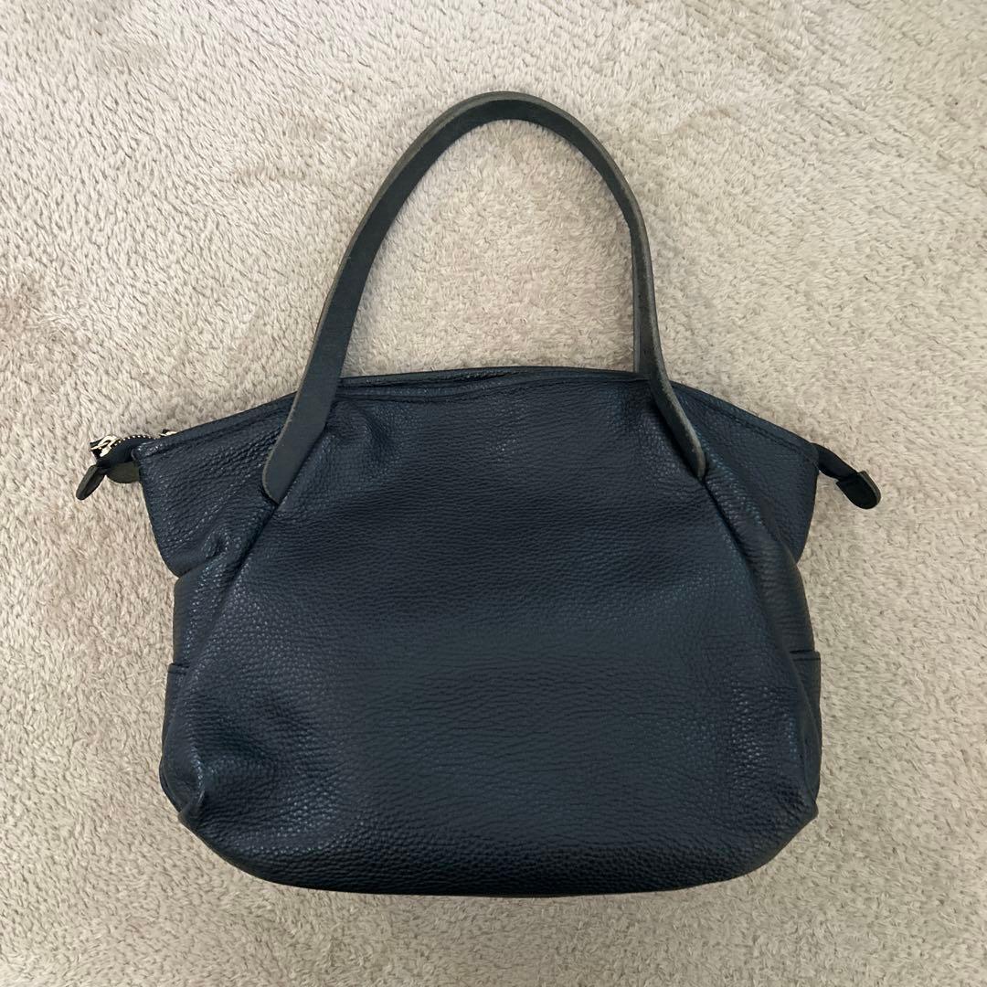 Ense アンサ　ジッパー付き レザー トートバッグ ミニ