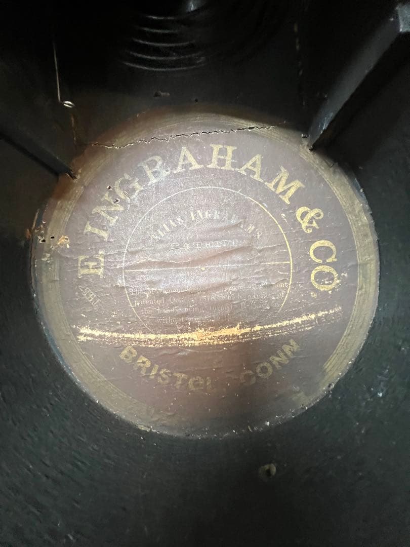 イングラハム掛時計、四つ丸　金ダルマ