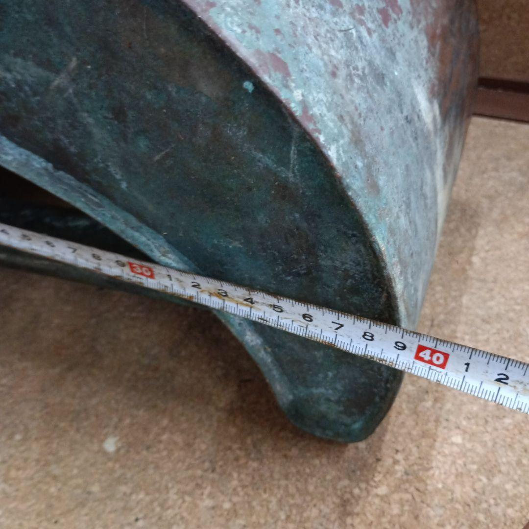 4483）燗銅壺（かんどうこ）丸型火鉢用　大型　現状漏れあり