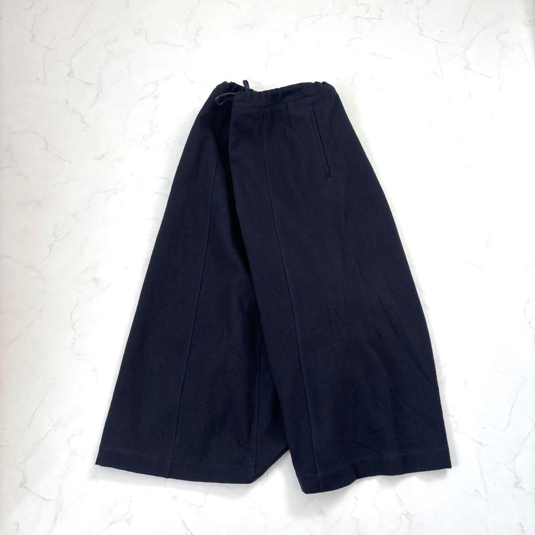 アーツアンドサイエンス サルエルパンツ メルトンウール 縮絨 日本製 ネイビー