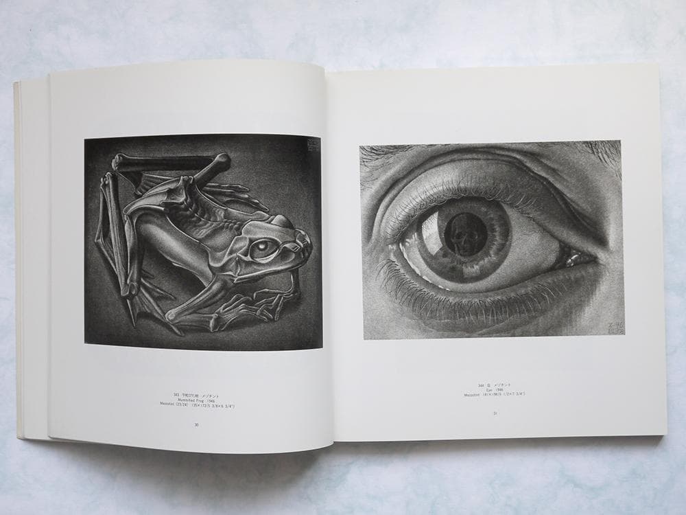 M.C.エッシャー　だまし絵フィギュア 3体セット + 図録