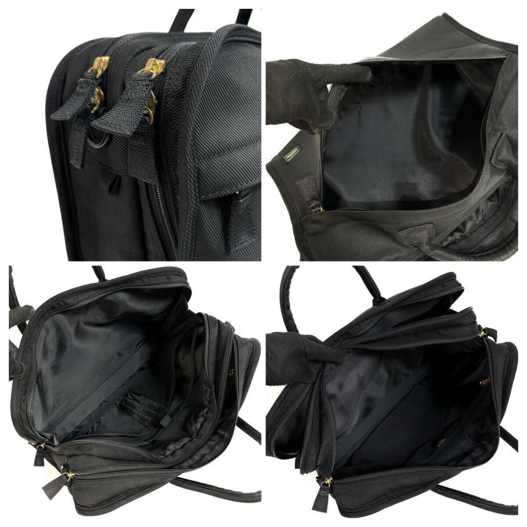 【美品】PORTER 大容量 ブリーフケース 書類鞄 ブラック 日本製