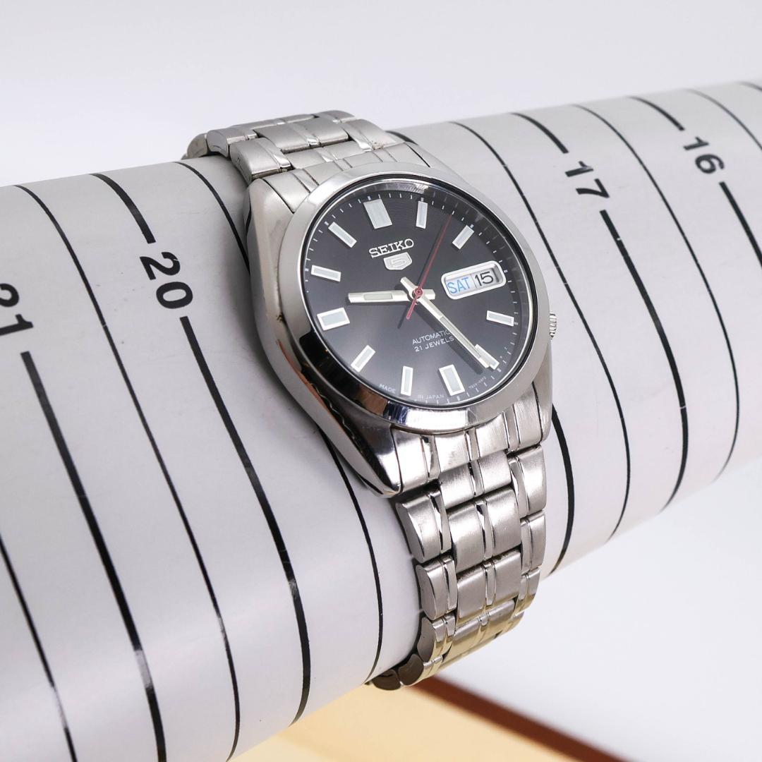 稼働 SEIKO 5 腕時計 機械式 自動巻き 裏スケ デイデイト 2555