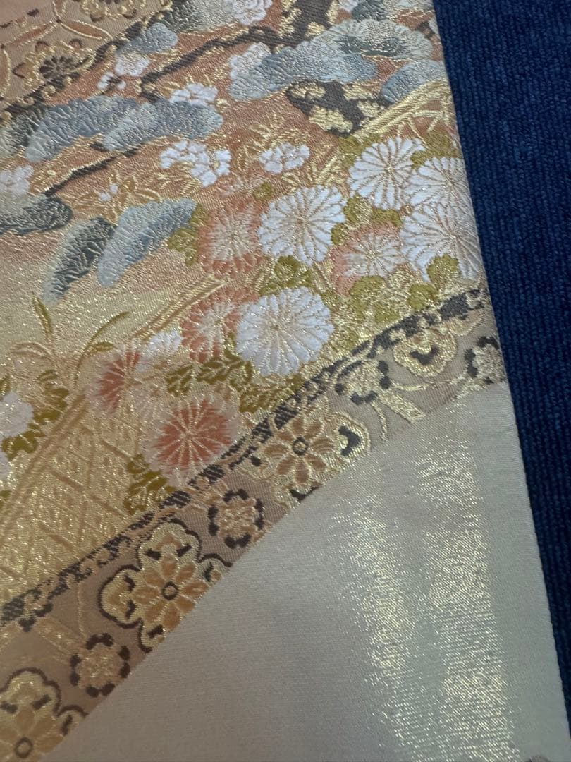 2688袋帯 古代彫金紋 西陣織 金糸 高級上質上品 約440cm 未使用