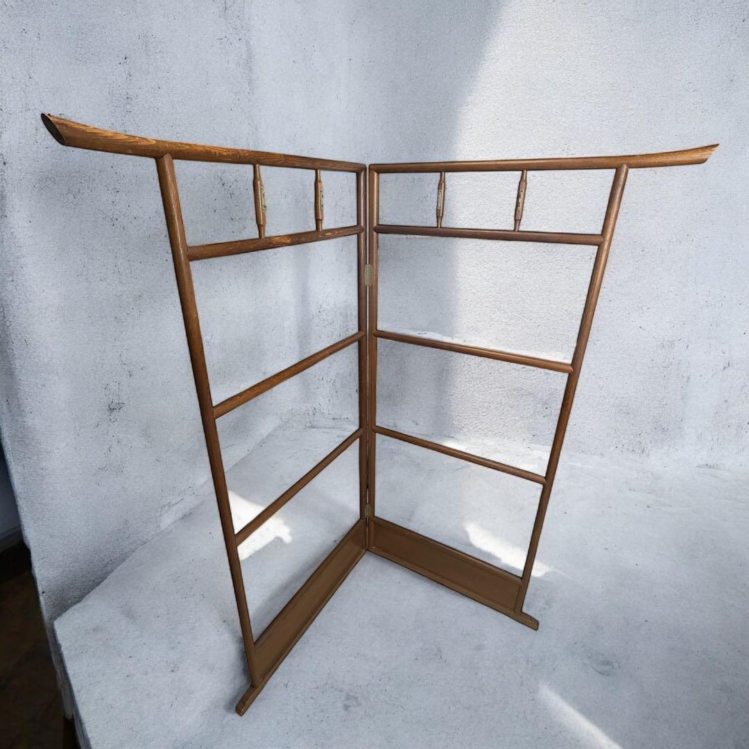 稀少 古道具 当時物 無垢材 木製 衣紋掛け 衣桁 着物掛け 和服 昭和