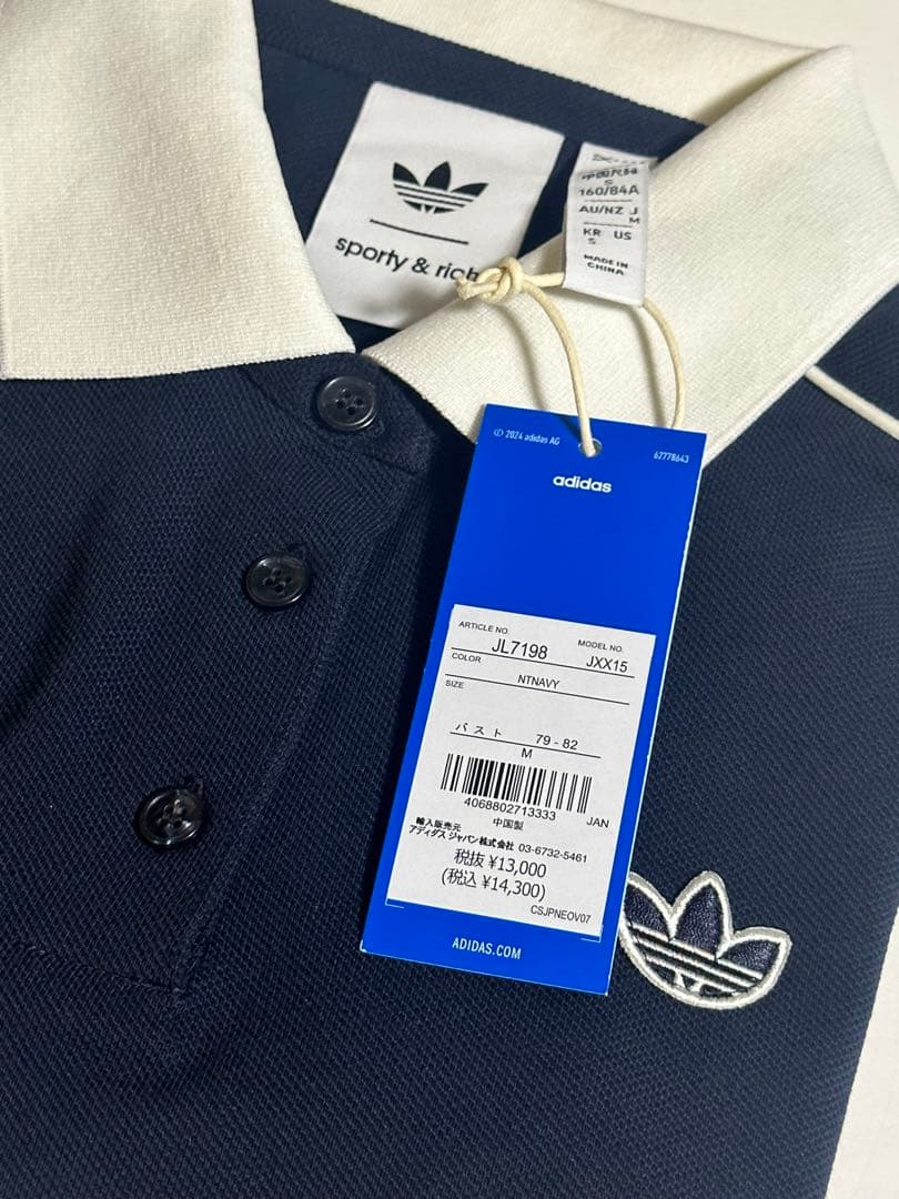 adidas✖️sporty＆richコラボポロシャツ　新品未使用　M