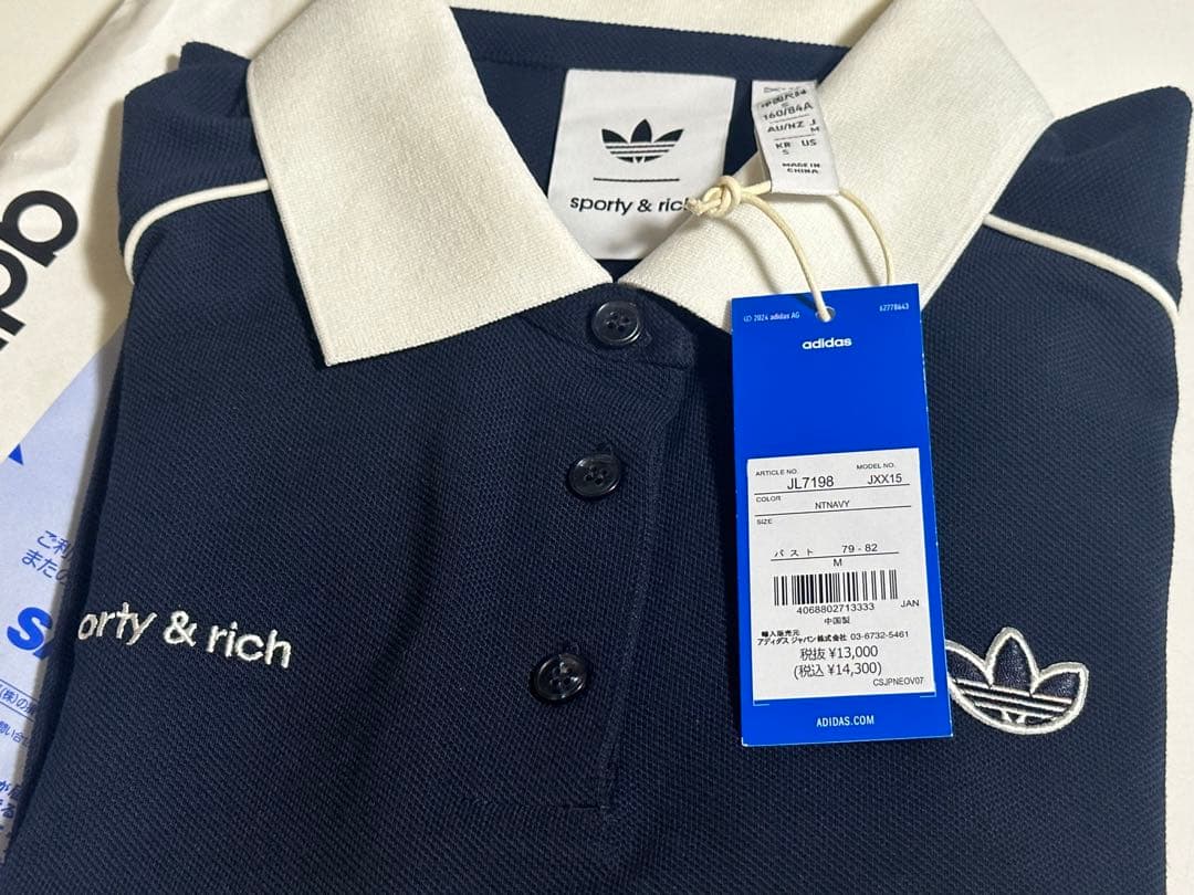 adidas✖️sporty＆richコラボポロシャツ　新品未使用　M
