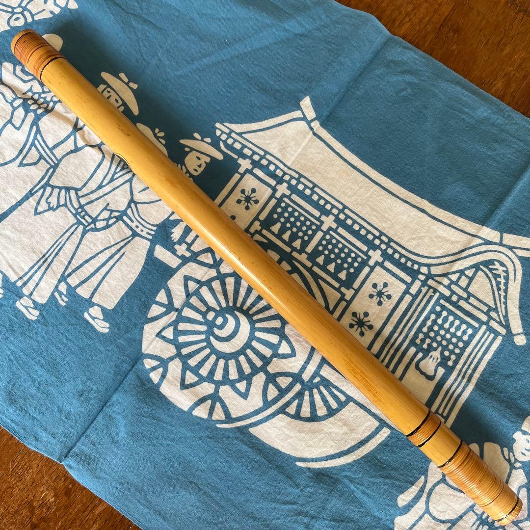 獅子田流篠笛竹水￼五本調子六穴天地籐巻自然色仕上げ - メルカリ