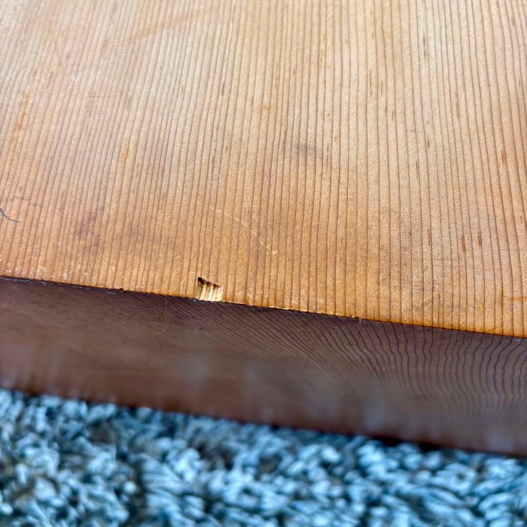 足付碁盤 厚さ約17.5cm ヘソ有り 路盤 囲碁盤