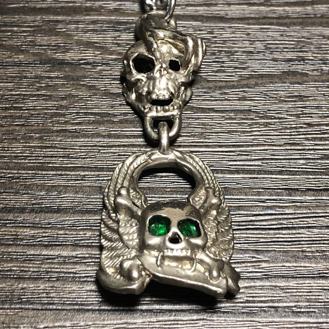 スカル キーホルダー ドクロ 骸骨 平成レトロ アンティーク雑貨
