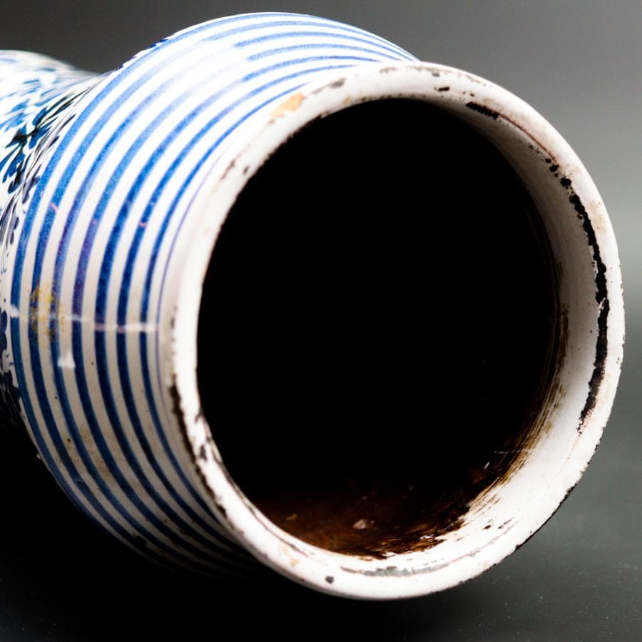 Maiolica アルバレッロ パルメット紋 モスタルダ 薬瓶 保存瓶 飾り壷