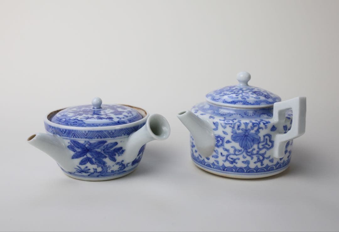 鳳樹軒文平造 染付 煎茶道具 茶道具急須 宝瓶 煎茶器 茶器 茶器セット 十二点