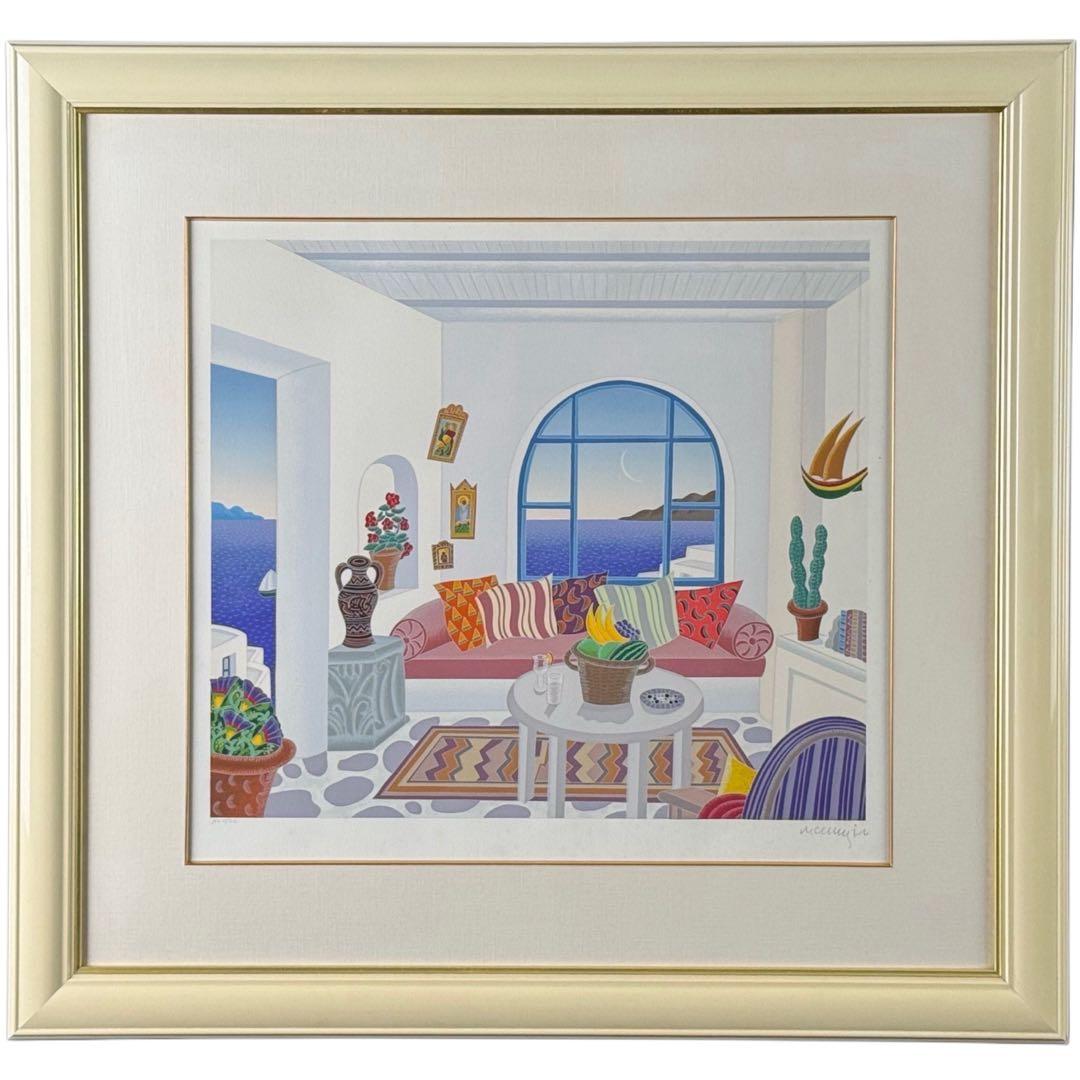 トーマス・マックナイト 「パノラモス」シルクスクリーン 8号大 保証書付 美品 トーマス・マックナイト 「パノラモス」シルクスクリーン 8号大 保証