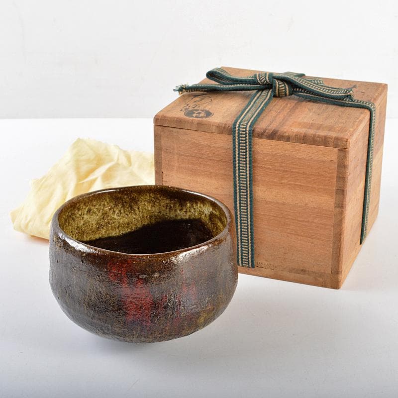 大樋焼 大樋長阿弥造 茶碗（共箱） 茶道 抹茶 おしゃれ 抹茶茶碗 抹茶