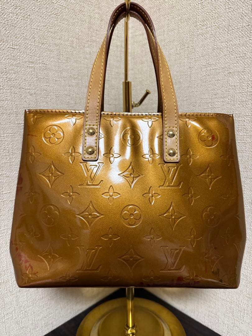 優　片面色移りLouis Vuitton ブロンズ ヴェルニ リードPM