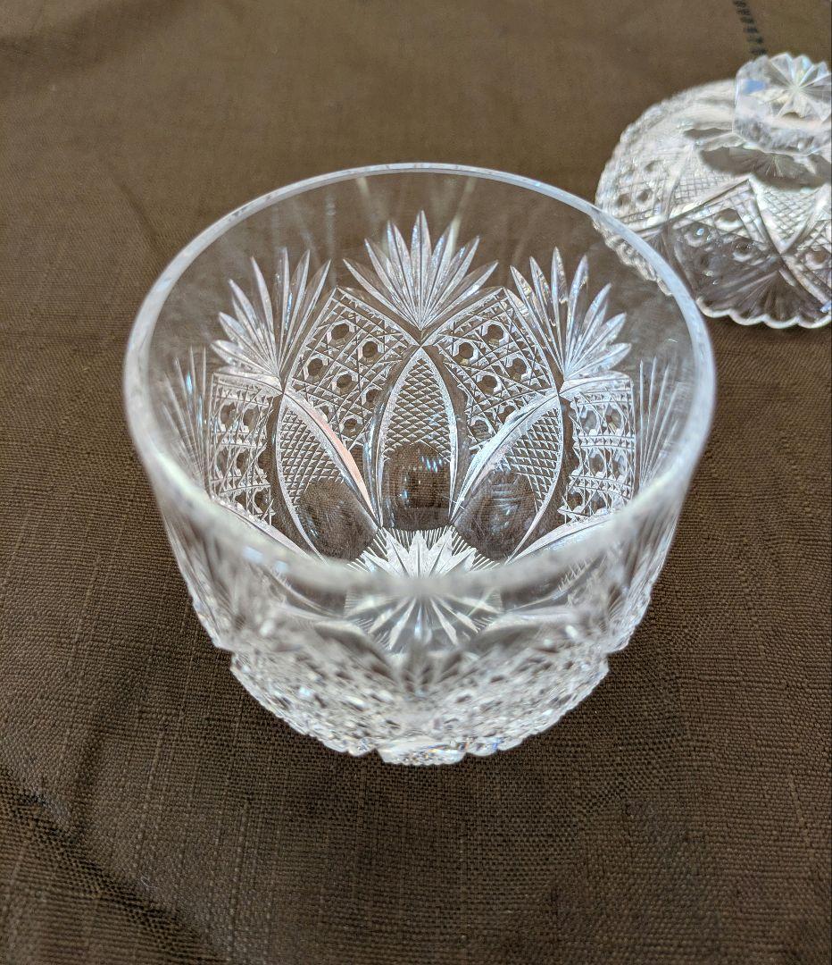 江戸切子 堀口硝子 最高級 蓋付きグラス 八角籠目（秀石作）