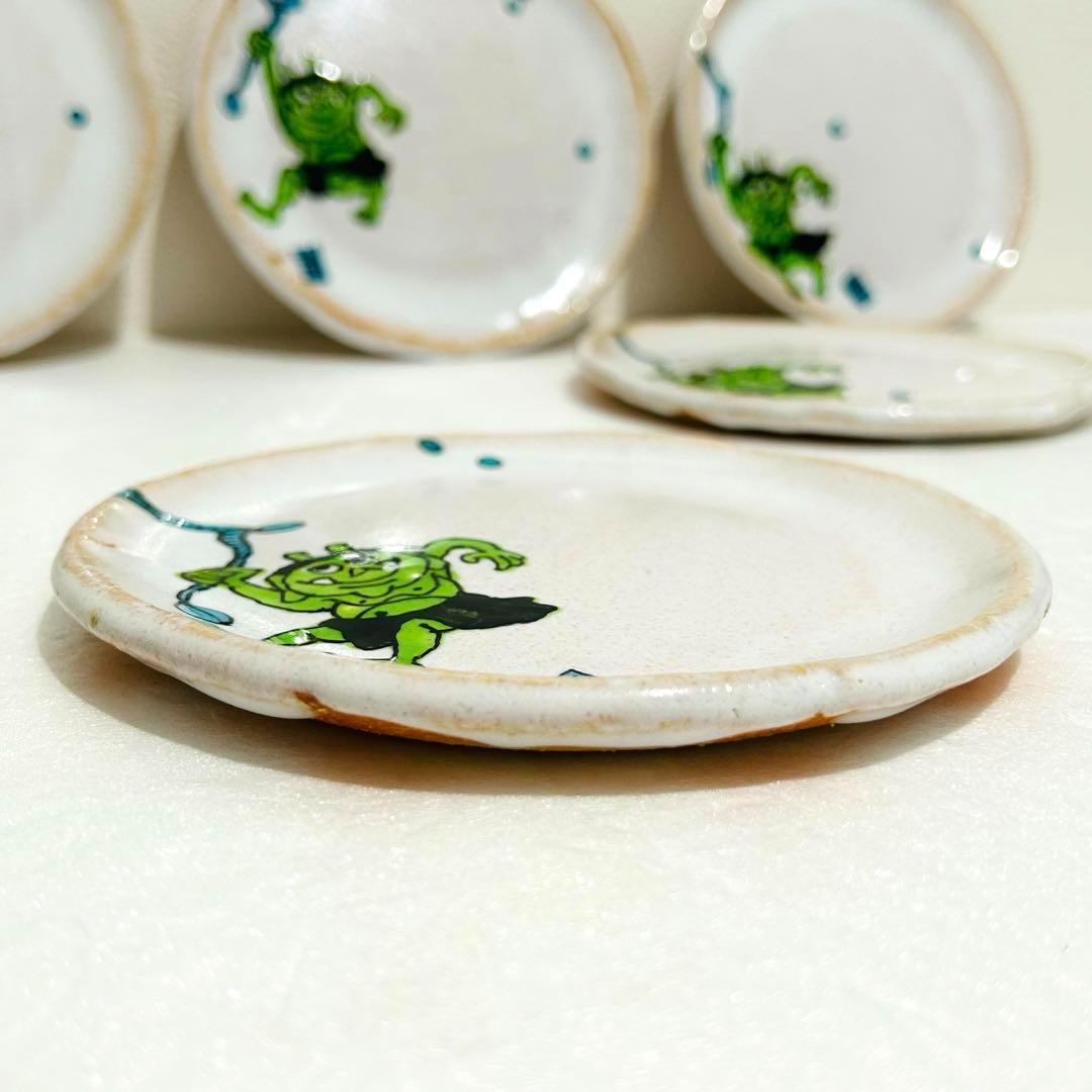 ⭐️ 九谷焼 幸窯 鬼と豆の木 たたら 銘々皿揃 5客( バラ売り可 ) ⭐️