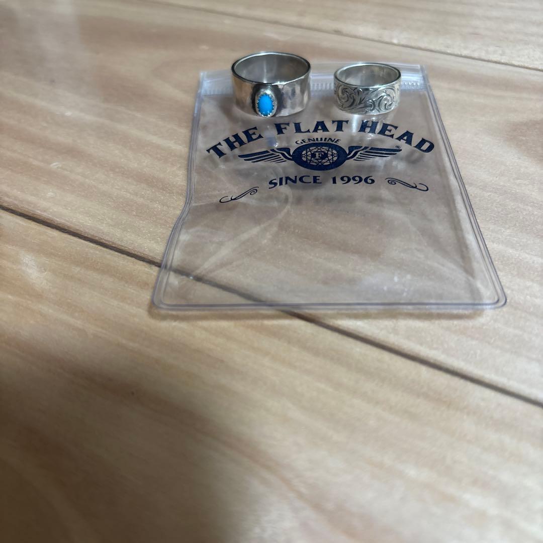 限界価格。フラットヘッドシルバーリングセット&バンダナ