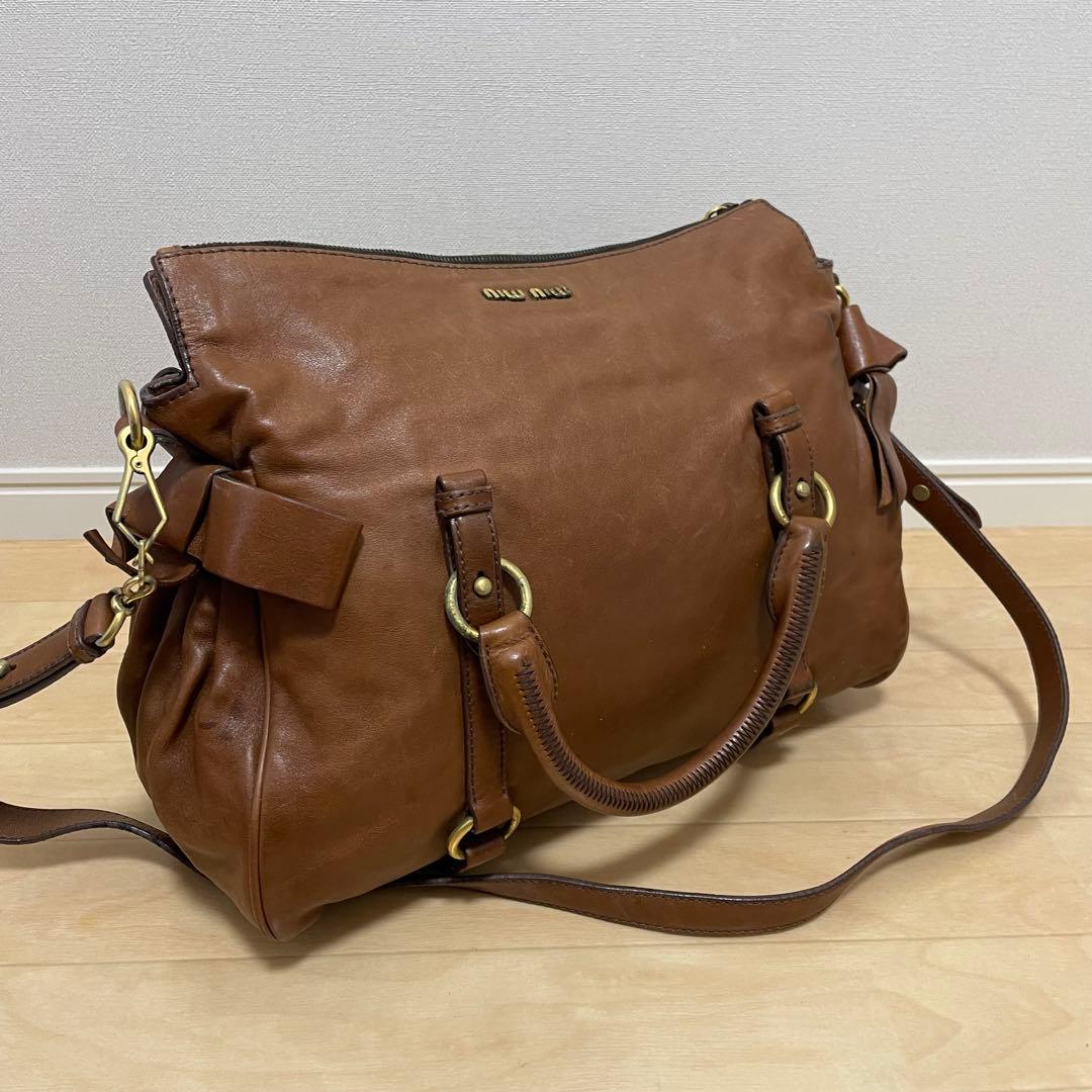 ■MIUMIU（ミュウミュウ）良品 / ハンドバッグ / ブラウン系