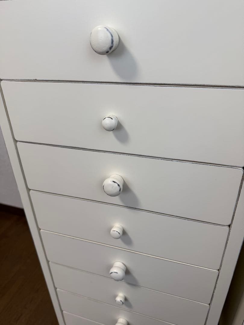 ふとぶん様専用】ホワイト チェスト 深型 写真右 ふとぶん】ホワイト