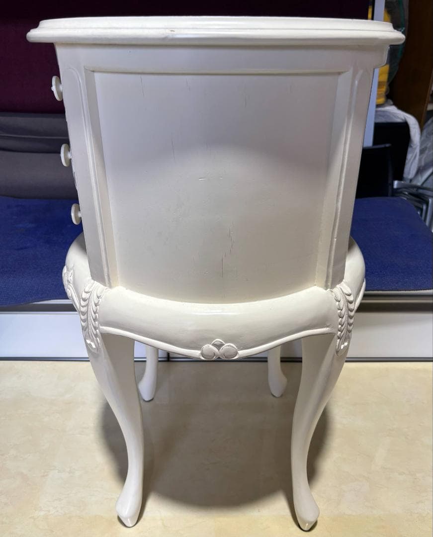 アンティーク風 猫脚 姫家具エレガントコモ ラウンド3段チェスト