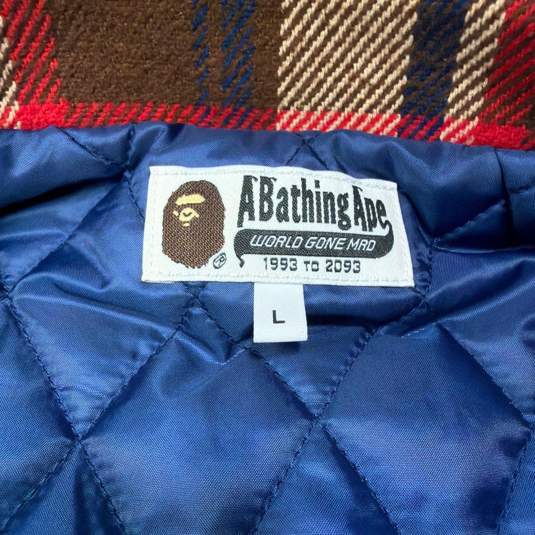 ジャケット・アウター A Bathing Ape BAPE CHECK CPO ZIP JACKET